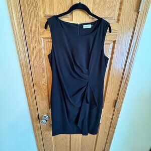 Calvin Klein Women's Black Sleeveless Sheath Dress Size 12 Formal